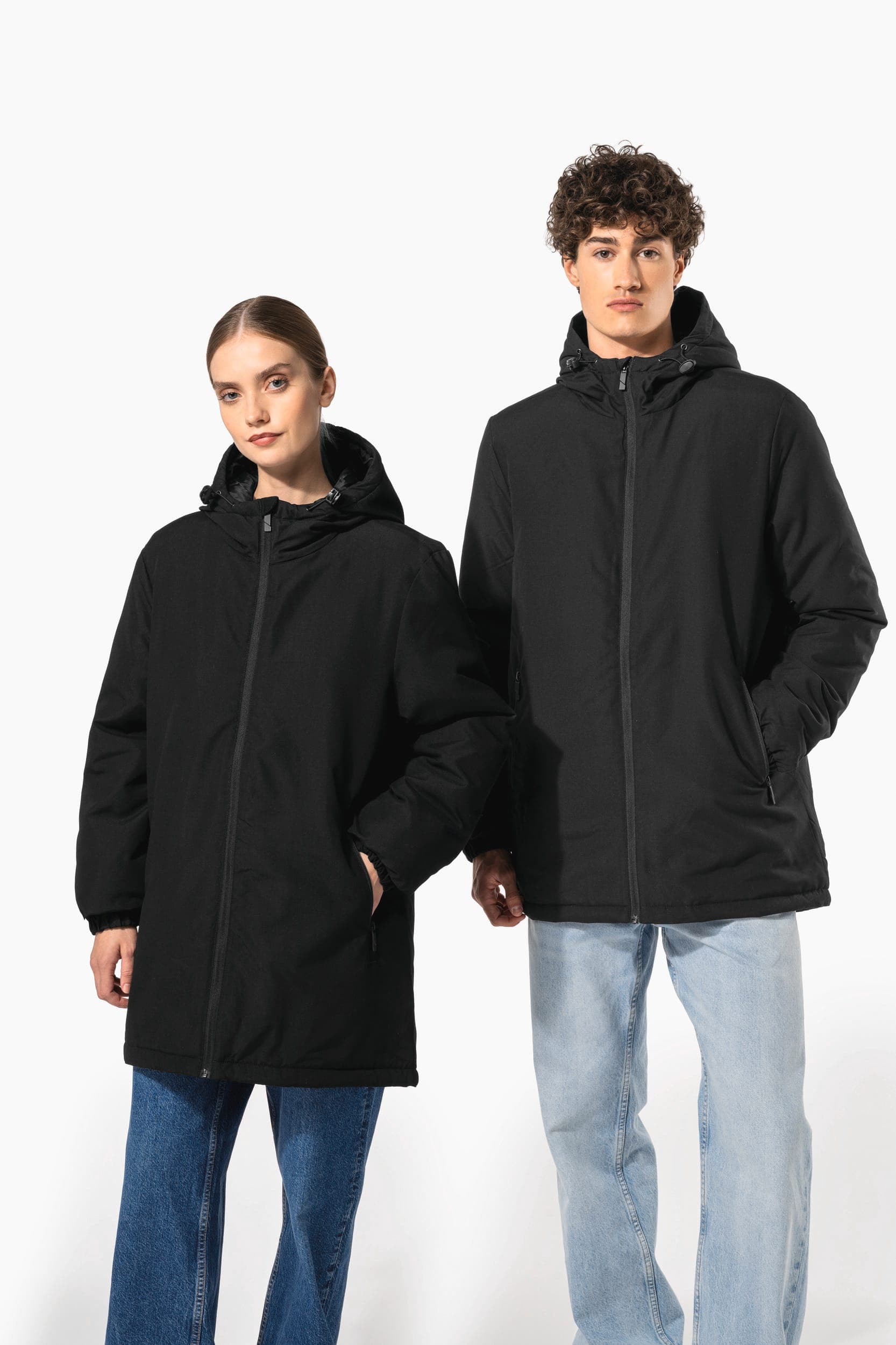 Parka à capuche recyclée unisexe
